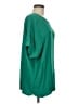 Poleci 100% Silk Green Short Sleeve Silk Top Size M - photo 4