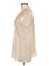CAbi 100% Polyester Ivory Sleeveless Blouse Size M - photo 5