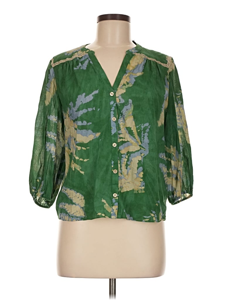Pre-owned Ba&sh 3/4 Sleeve Blouse In Green