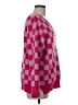 Unbranded 100% Polyester Checkered-gingham Pink Pullover Sweater Size M - photo 4