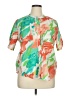 NYDJ Print Green Short Sleeve Blouse Size XL - photo 1