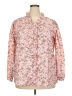 Unbranded 100% Polyester Floral Pink Long Sleeve Blouse Size 2X - photo 1