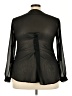 Unbranded 100% Polyester Black Long Sleeve Blouse Size 5X - photo 2