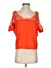 Express 100% Rayon Orange Short Sleeve Top Size XS - photo 1