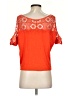 Express 100% Rayon Orange Short Sleeve Top Size XS - photo 2