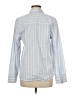 Open Edit 100% Cotton Stripes Silver Long Sleeve Button-Down Shirt Size M - photo 2