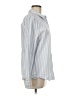Open Edit 100% Cotton Stripes Silver Long Sleeve Button-Down Shirt Size M - photo 4