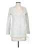 Fleurette 100% Cotton Gray Long Sleeve Top Size XS - photo 1
