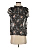 Ulla Johnson Black Short Sleeve Silk Top Size 2 - photo 1