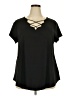 Shein Curve Black Short Sleeve Top Size 2X - photo 1