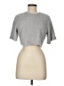 Dazy-Less 100% Polyester Silver Short Sleeve Top Size M - photo 1