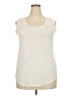 Three Dots Ivory Sleeveless T-Shirt Size 2X - photo 1