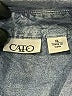 Cato 100% Rayon Blue Long Sleeve Button-Down Shirt Size XL - photo 7