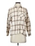 Dizzy Lizzy 100% Cotton Plaid Ivory Long Sleeve Button-Down Shirt Size XS - photo 1
