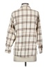 Dizzy Lizzy 100% Cotton Plaid Ivory Long Sleeve Button-Down Shirt Size XS - photo 2