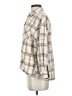 Dizzy Lizzy 100% Cotton Plaid Ivory Long Sleeve Button-Down Shirt Size XS - photo 5