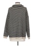 Unbranded 100% Polyester Stripes Gray Turtleneck Sweater Size S - photo 2