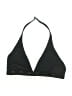 Baja Blue Solid Black Swimsuit Top Size 10 - photo 1