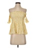 Francesca's 100% Rayon Yellow 3/4 Sleeve Blouse Size S - photo 1
