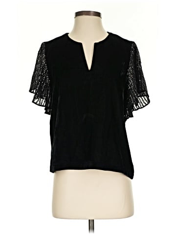 Velvet Short Sleeve Blouse (view 1)