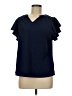 Emery Rose Blue Short Sleeve Blouse Size M - photo 1