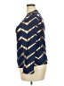 Shein 100% Polyester Chevron-herringbone Gold Blue Long Sleeve Blouse Size L - photo 5