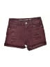 Vanilla Star Solid Burgundy Denim Shorts Size 1 - photo 1