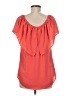 Grace Elements 100% Polyester Orange Short Sleeve Blouse Size M - photo 2