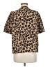Bibi Animal Print Tan Short Sleeve Blouse Size M - photo 2