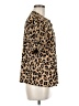 Bibi Animal Print Tan Short Sleeve Blouse Size M - photo 4