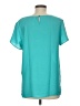 NY Collection 100% Polyester Teal Short Sleeve Blouse Size M (estimated) - photo 2