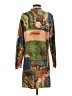 Unbranded 100% Polyester Print Green Casual Dress Size S - photo 2