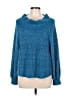 Free People Solid Blue Pullover Sweater Size L - photo 1