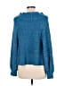 Free People Solid Blue Pullover Sweater Size L - photo 2