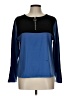 Unbranded 100% Polyester Color Block Blue Long Sleeve Top Size L - photo 1
