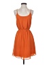 Lost April Solid Orange Casual Dress Size S - photo 1