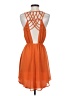 Lost April Solid Orange Casual Dress Size S - photo 2