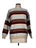 Unbranded 100% Polyester Stripes Brown Pullover Sweater Size L - photo 1