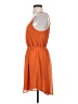 Lost April Solid Orange Casual Dress Size S - photo 5