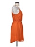 Lost April Solid Orange Casual Dress Size S - photo 4