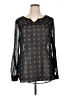 Mossimo Supply Co. 100% Polyester Black Long Sleeve Blouse Size XL - photo 1