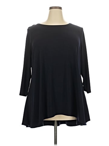 Joan Vass New York 3/4 Sleeve Top (view 1)