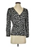 J.Crew 100% Polyester Black 3/4 Sleeve Top Size 4 - photo 1