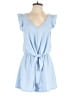 Caution to the Wind Solid Blue Romper Size S (estimated) - photo 1