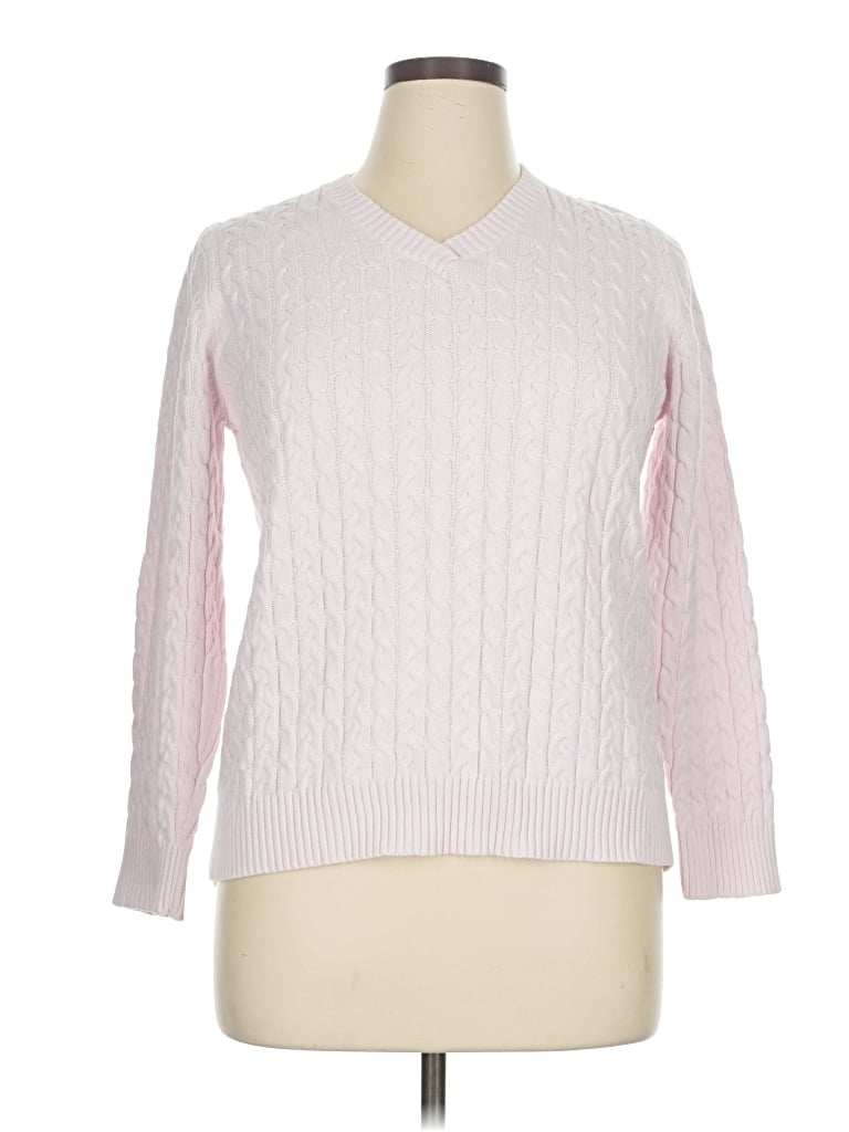 Pre-owned Croft & Barrow Pullover Sweater In Pink