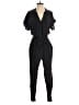 Lush 100% Rayon Solid Black Jumpsuit Size S - photo 1