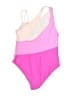 Unbranded Color Block Pink One Piece Swimsuit Size L - photo 2