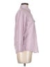 Theory Stripes Pink 3/4 Sleeve Button-Down Shirt Size M - photo 4