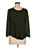 Fortune + Ivy 100% Polyester Green 3/4 Sleeve Top Size M - photo 1