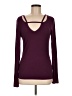 Bebe Burgundy Long Sleeve Top Size M - photo 1
